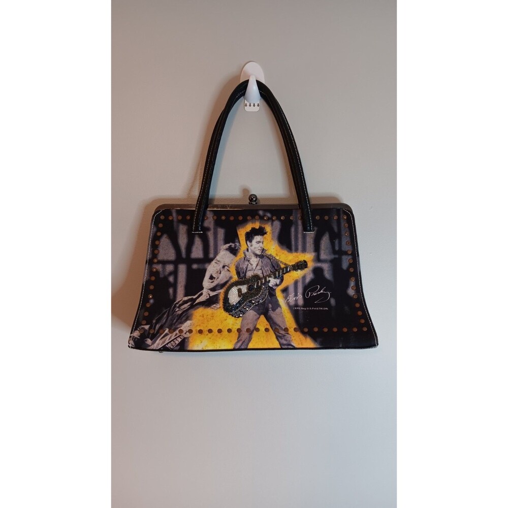 Vintage Ashley M Elvis Hand Satchel Bag Sequin Detail
